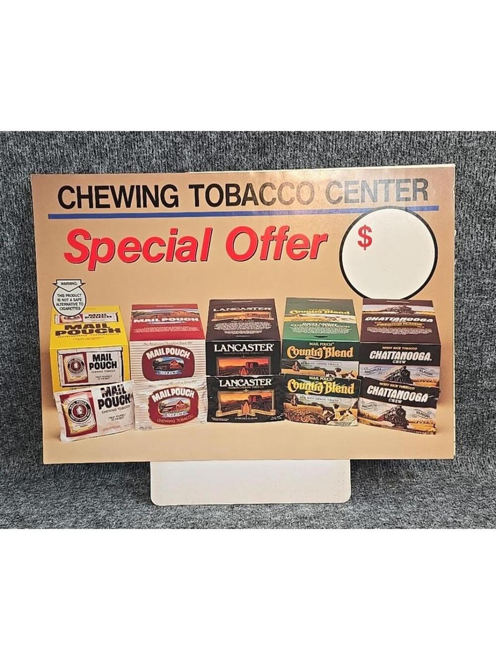 Sign Tobacco Advertising Mail Pouch Lancaster Cardboard General Store Vtg #7